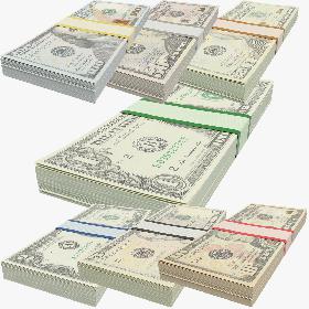 Collection of Dollars Stacks V1 model